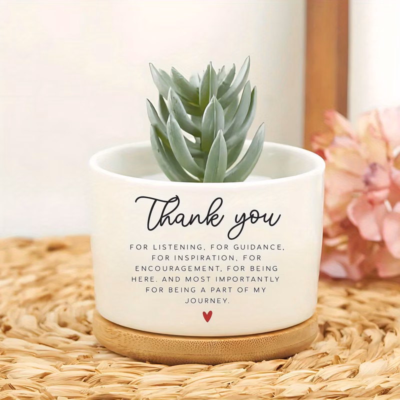 garden vase thank you gifts thank you appreciation gift for women men colleagues friends teacher nurse mentor with decorative planters succulent pots and plant stands