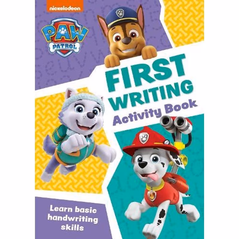 first writing activity book learning to read write and count with the pups