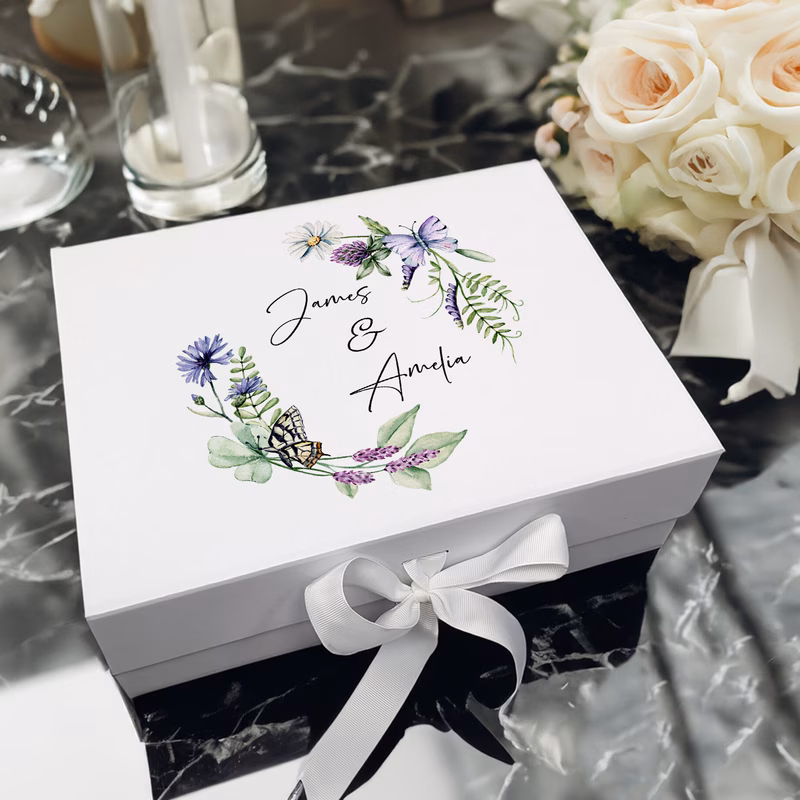 personalized bridal party gift box custom brides of proposal box with elegant wedding proposal presentations sturdy paper construction for bridal showers large custom name wedding gift box sophisticat