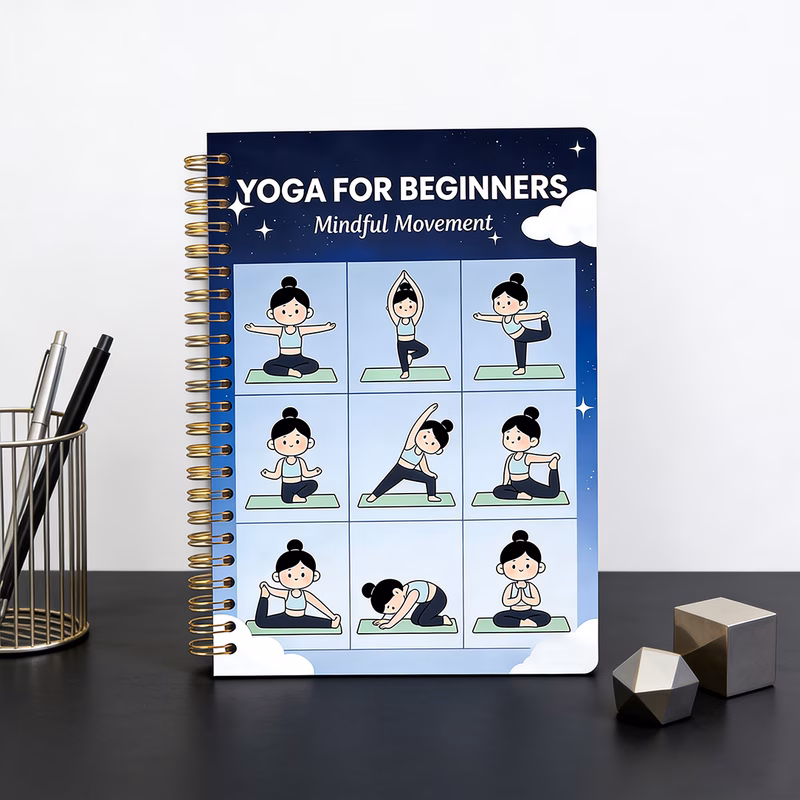 a planner for yoga practice yoga for beginners measuring 5 5x8 3 inches suitable for yoga enthusiasts mindfulness practice gifts including a yoga workout guide meal plans