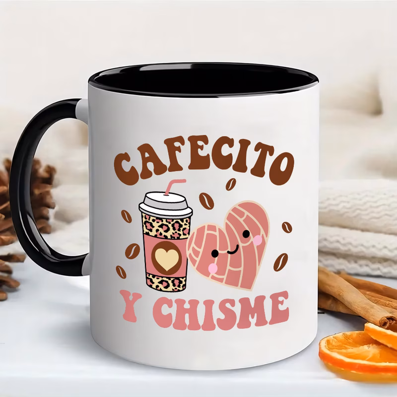1pc 11oz y ceramic mug coffee gossip design with hearts stars hearts dishwasher safe ideal gift for bar accessories glossy