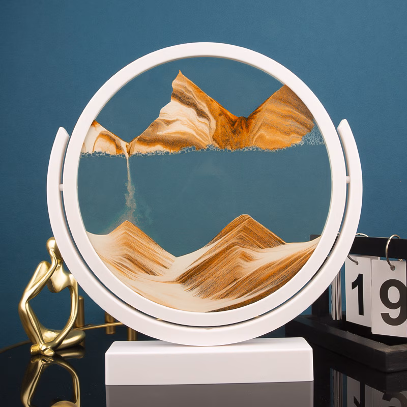 8 inch moving sand art deep scene quicksand painting art picture quicksand decorated quicksand art disc halloween decorations christmas decorations