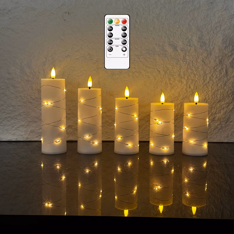 5 valentines day gifts led electronic candles with light strings with remote control for a romantic atmosphere on dates cozy decorations for