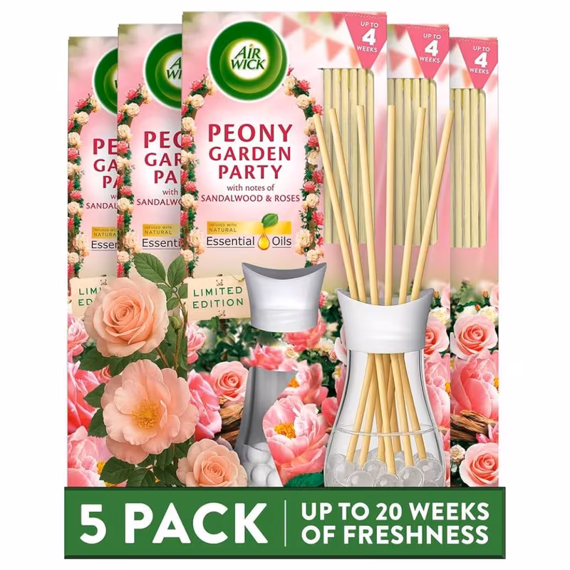 peony reed diffuser pack of 5 x 42ml fragrance scent