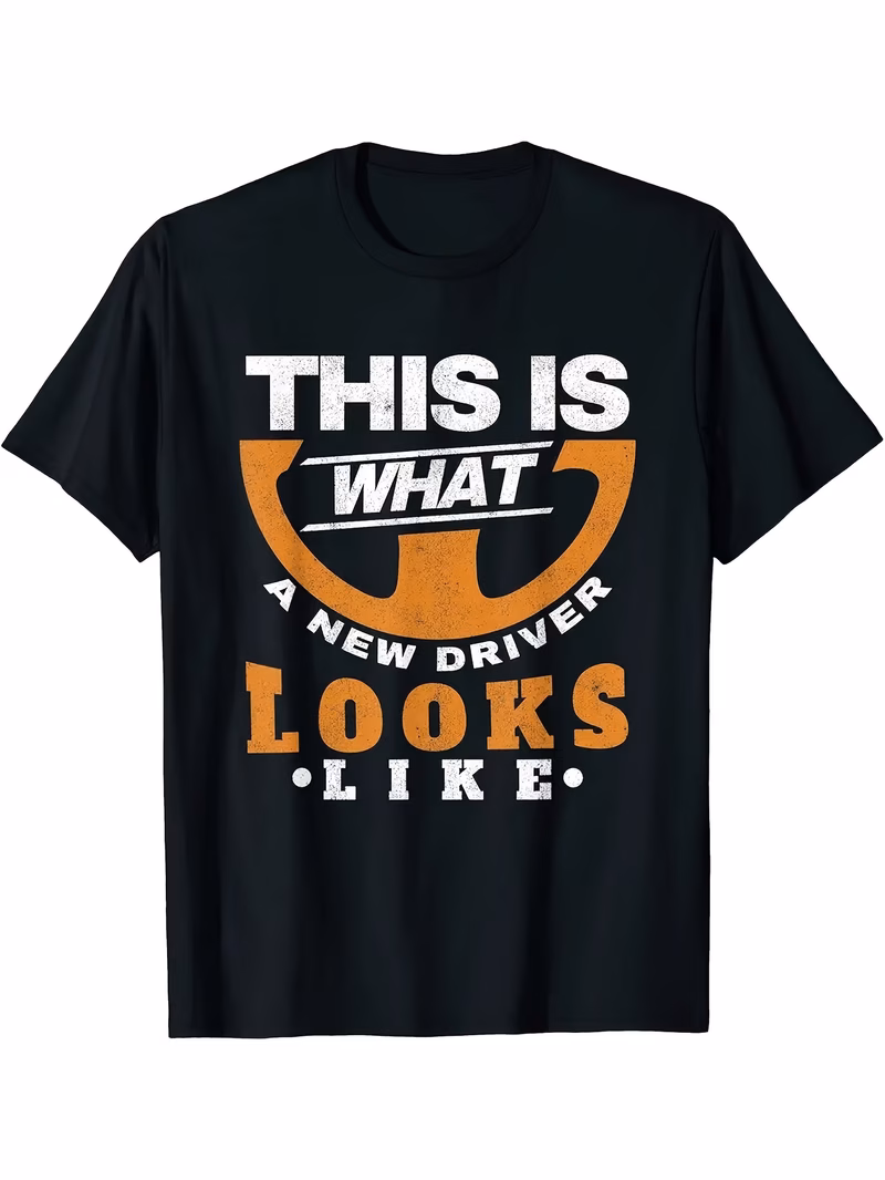 photo t shirt suitable for casual crew neck short sleeve with drivers permit graphic non washable novelty tee for parties casual attire new driver gift