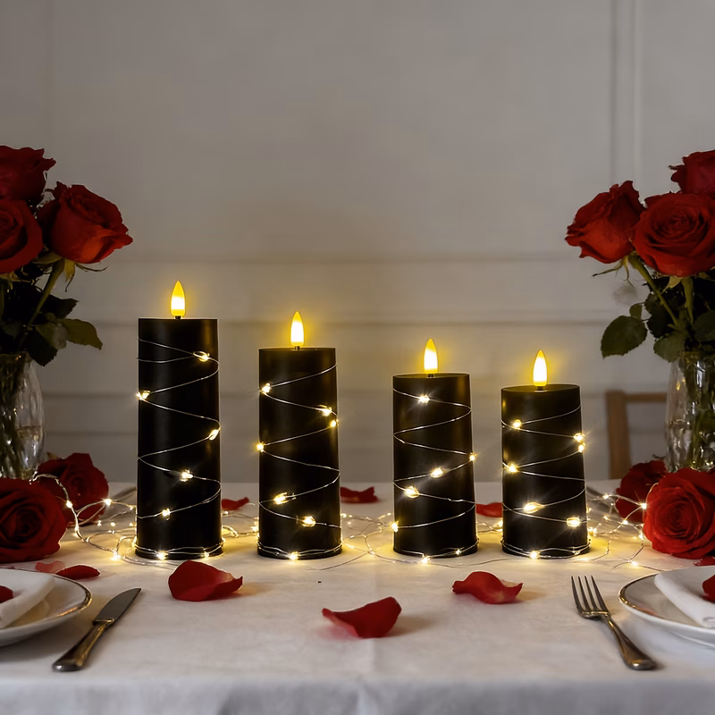 4 pack in different sizes your needs flameless candles led candles battery powered with remote control timer batteries not included electric simulation candles frosted plastic material will not melt a