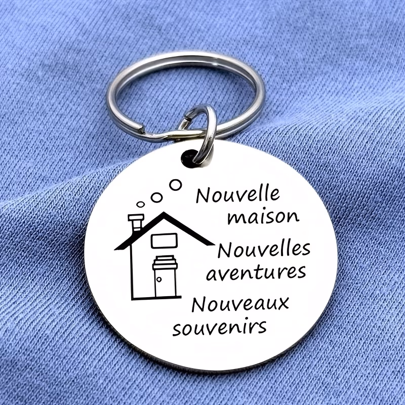 1pc gift stainless steel keychain suitable for owners housewarming gift durable key ring unisex