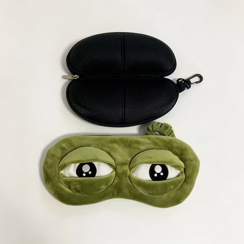 1pc adorable sleep mask and 1pc eva hard storage box combo set office long haul flights and trains camping commuting and fun gifting