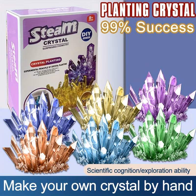self made crystal growth planting toy set crystal set scientific toy christmas halloween thanksgiving easter iq random colors school supplies back to school