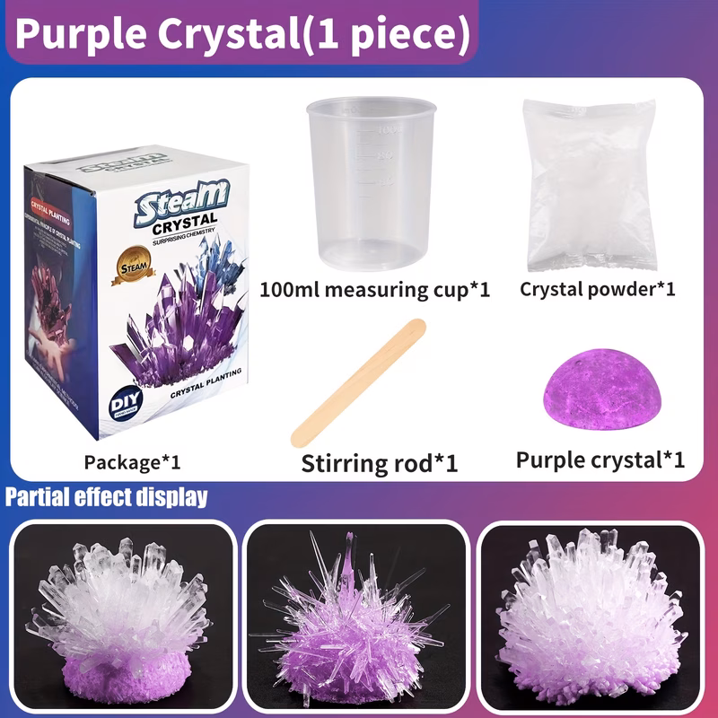 science educational toy crystal growing kit educational puzzle toy crystal halloween and christmas gifts random color