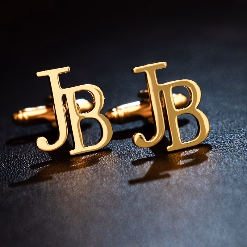 customized letter cufflinks personalized minimalist double letter cufflinks initial cufflinks for couples or stylish jewelry for gift for him