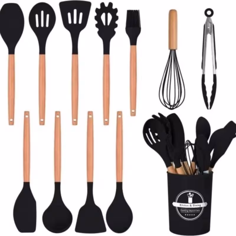 12pcs silicone kitchen utensils set nonstick cooking spoon and baking tools