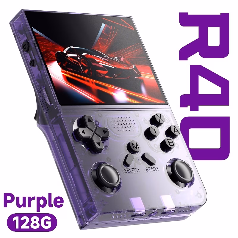 2026 r40 handheld game console 128gb storage 3 5 ips hd color screen rk3326 system portable gaming device for travel