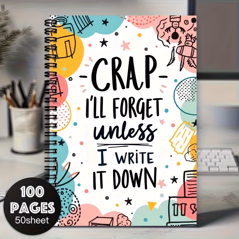 colorful spiral notebook i will it down vivid design 100 pages planning and journaling an ideal gift for planner