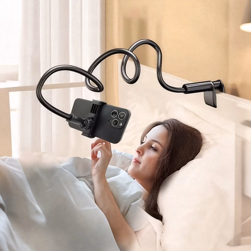 mobile phone holder with 360 rotation for bedside hands free soft arm clamp stand