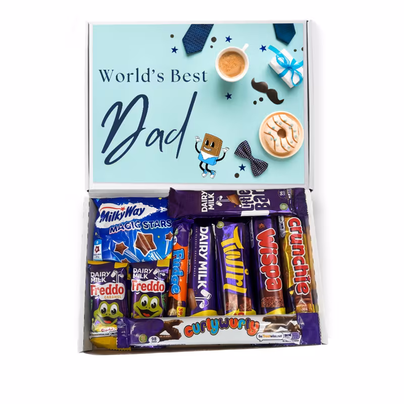 qlv best dad chocolate gift set dad gifts for fathers day or birthday gifts for him chocolate hamper containing 10 bars fathers day chocolate gift