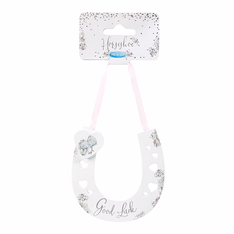 wedding horseshoe keepsake good luck hanging decoration with ribbon bride gift wedding day charm