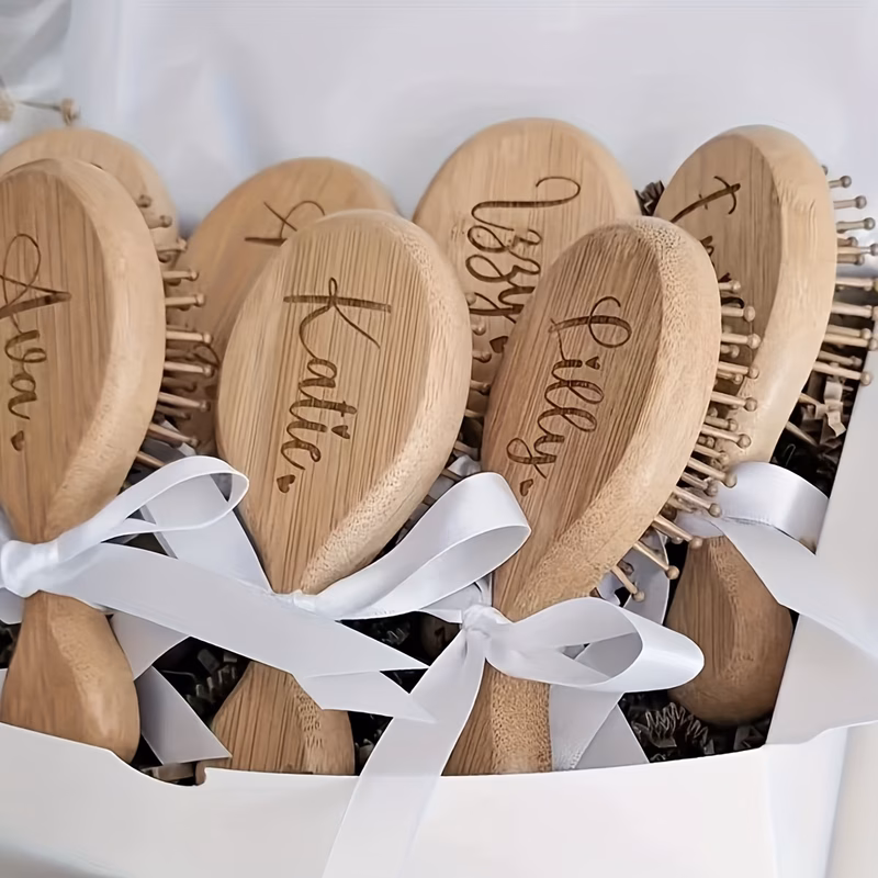 1pc customized bamboo combs as gifts for bridesmaids and sister groups