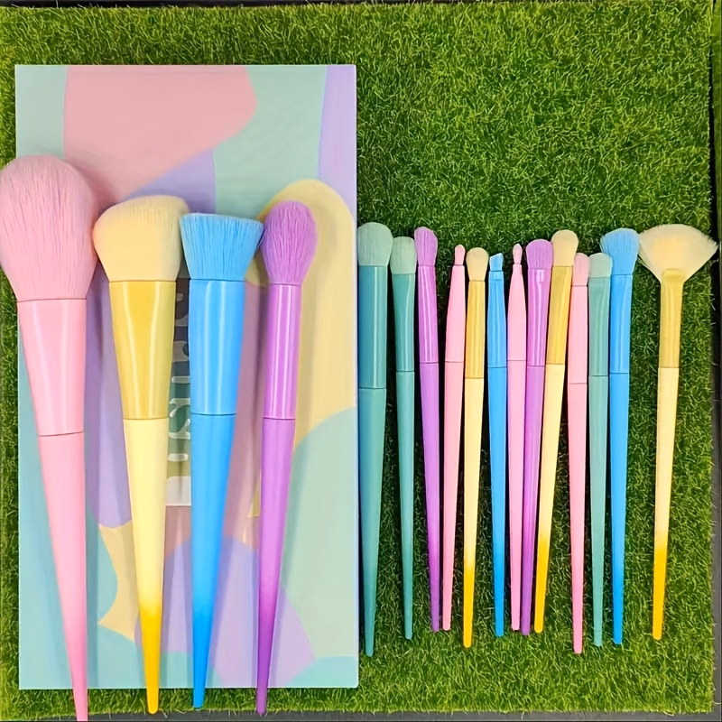 premium gift box 17pcs macaron colored brush makeup brush full set factory direct new valentines day candy colored makeup brushes premium makeup brushes for valentines day thanksgiving and other holid