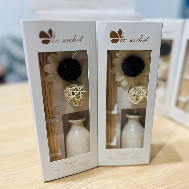 2pcs gift box set white ceramic bottle flameless accessories rattan reed and ball for birthdays graduations weddings mothers day thanksgiving easter romantic souvenirs hotel rooms living rooms accesso