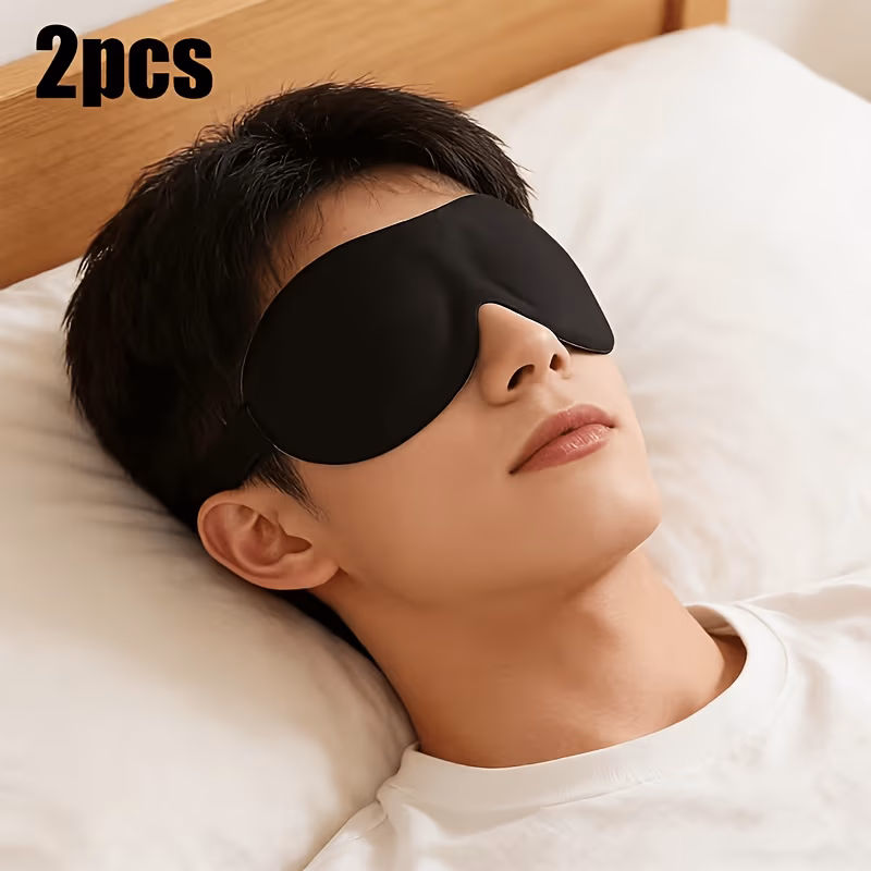 2pcs set of couple style 3d stereoscopic eye masks soft unisex style suitable for office use no light leakage ideal night gift