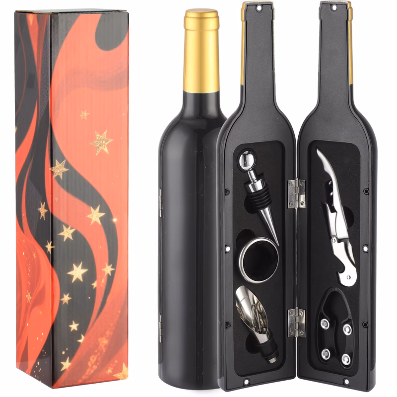 wine set bottle opener set wine opener large wine bottle 5pcs set stainless steel wine tool box