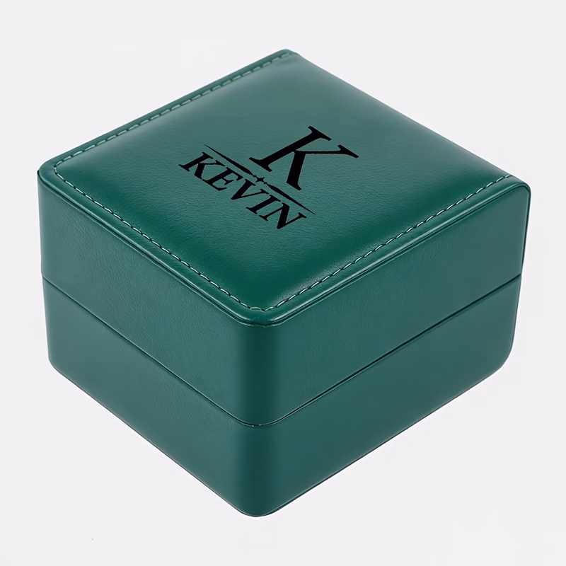 personalized single watch box with custom engraving faux leather watch display case for men and women an ideal gift for fathers day graduation ceremonies and wedding anniversaries