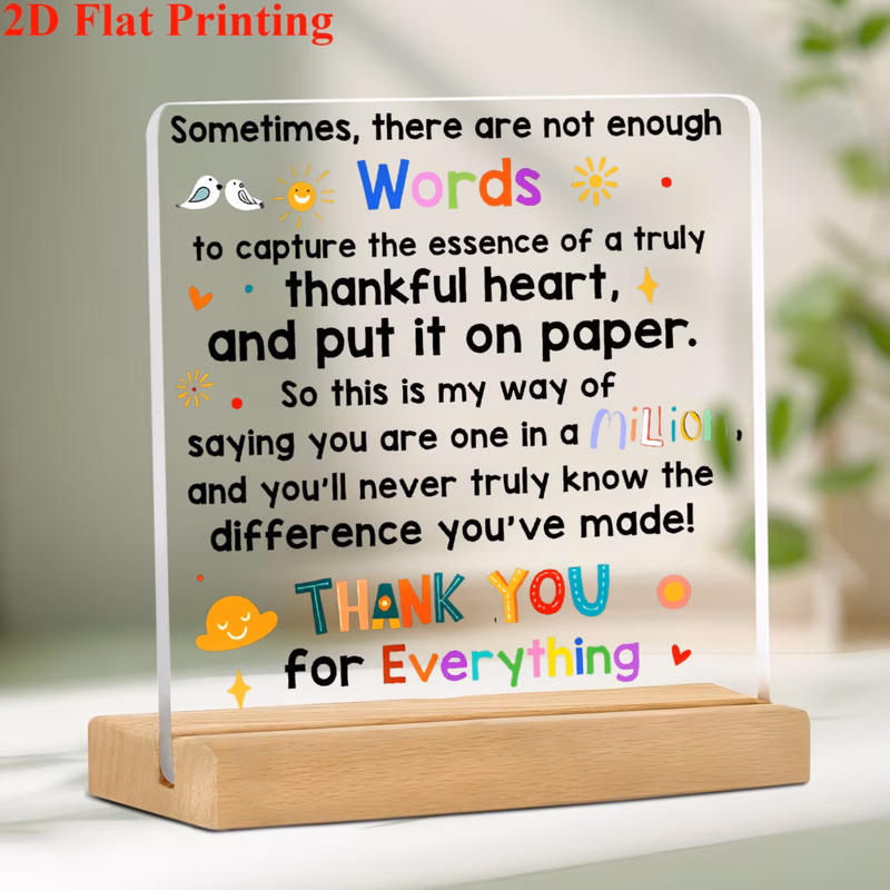 2d flat 2d flat acrylic thank you ornament quote desk decor suitable for everything from teacher gifts to office decorations english message tabletop decoration for or workplace appreciation gifts 2d