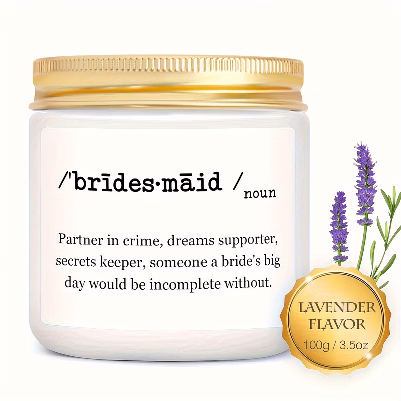 1pc of gifts for brides s for the of honor from the bride proposals for brides s for and bachelorette humorous candle for brides s of honor friend sister women lavender scented candle 3 5oz