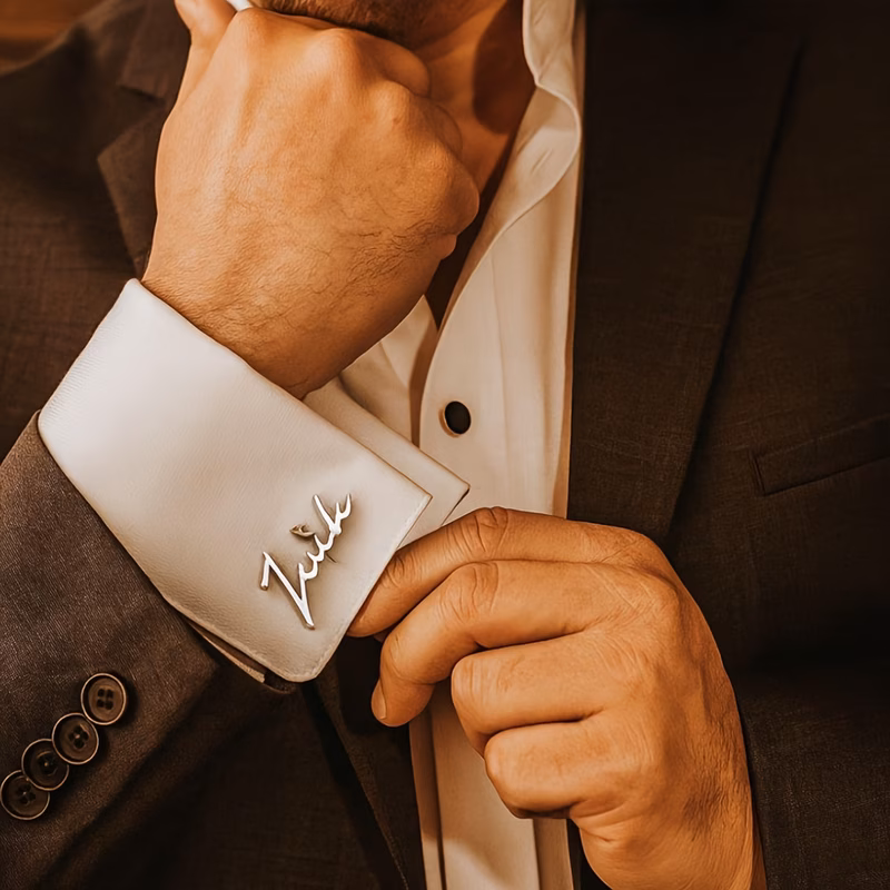 customization custom name cufflinks boyfriend gift best man gift and father of the bride gift elegant easy trendy cufflinks best man accessory cufflinks