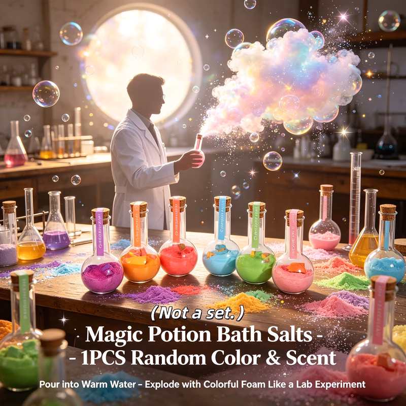 bath salts 1pc random color and scent 6 color lab powder with relaxing gift for her him valentines day birthday self care present anniversary gift