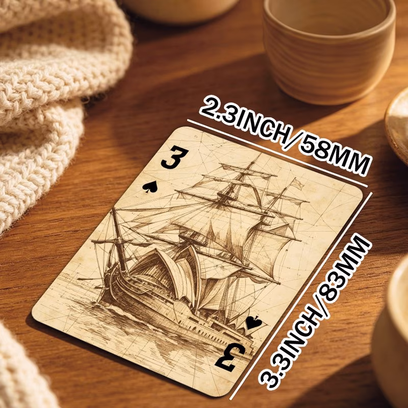 cmd strong exquisite 2 3x3 3 inch playing cards suitable for family entertainment for party games vintage unique illustration poker cards for party entertainment thanksgiving christmas gifts