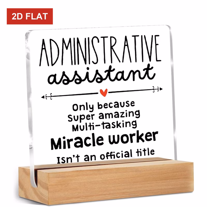 2d flat administrative assistant secretary the office appreciation gifts office desk decor 4x4 inches