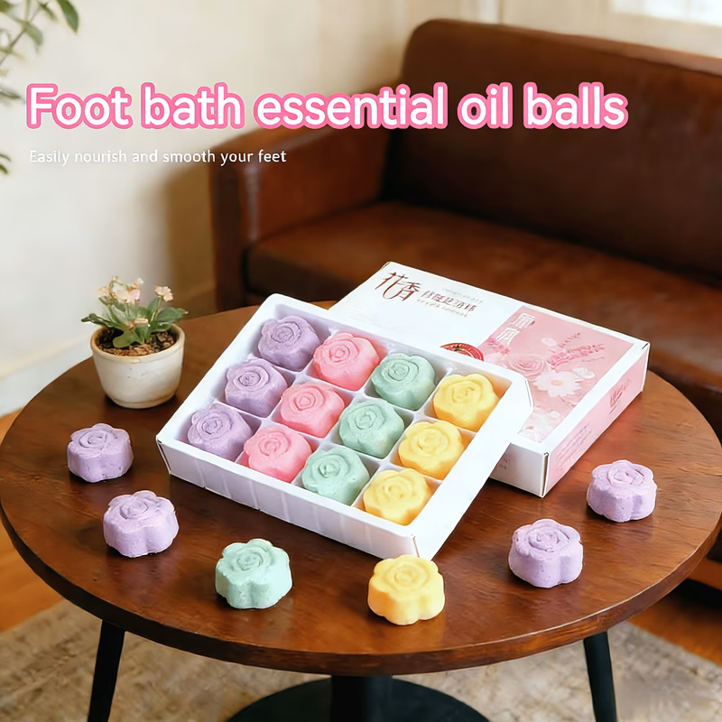 12pcs box of oil bath balls in water fragrant you can enjoy massage at home to as a holiday gift wedding gift