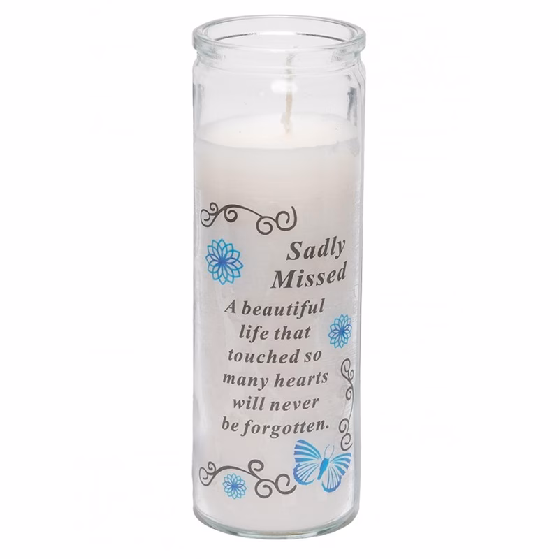 memorial a glass jar with sadly