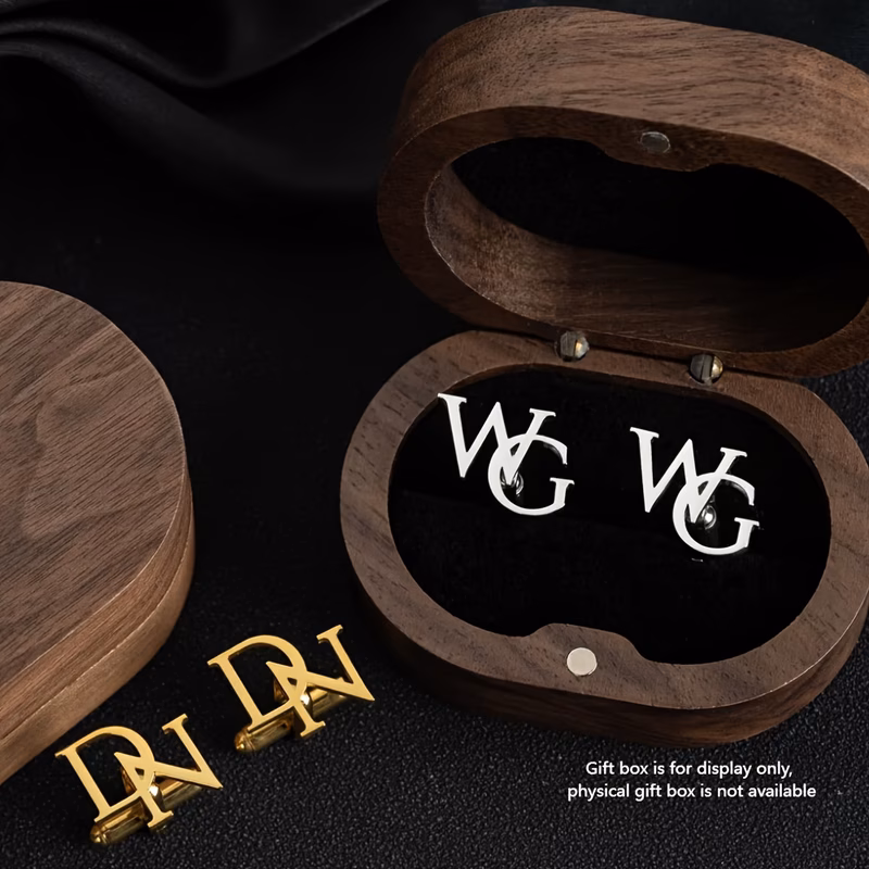 custom self initial name cufflinks for groomsmen personalized groomsmen cufflinks groomsmen gift christmas gift groomsmen proposal groomsmen present