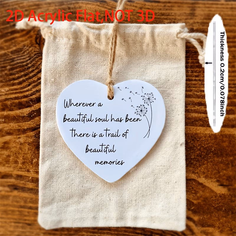 1pc 2d flat 1pc elegant heart shaped souvenir mourning gift with and the are beautiful memories white memorial box with hanging ring suitable for christmas