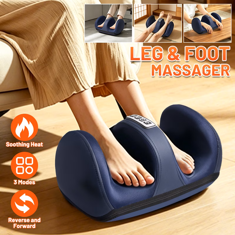 leg massager black an automated massage device designed for muscle relaxation massager with deep kneading function relaxing ideal for calves feet legs and hands perfect gift for home use parents frien