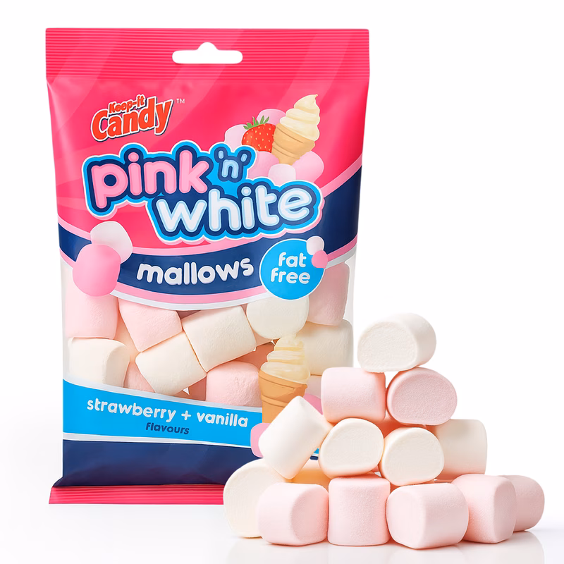 1 pack christmas pink white marshmallows 200g strawberry vanilla marshmallow sweets soft festive candy for bags stocking fillers for