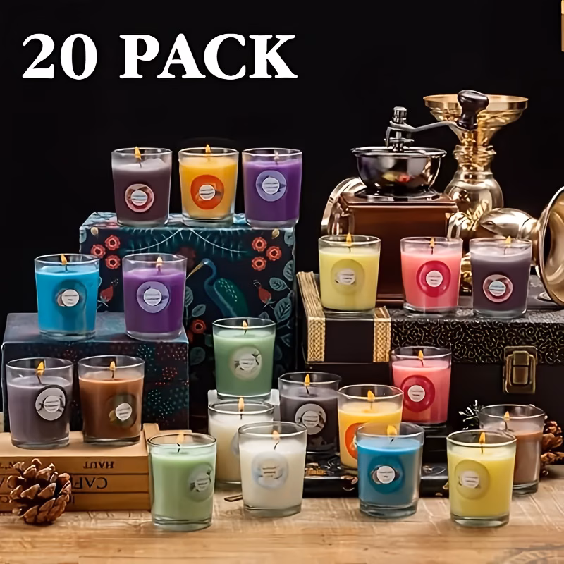 20 colorful scented candles made of high quality soy wax with fragrances such as rose strawberry lemon etc dopamine colorful sweet series candles perfect gifts for valentines day weddings birthdays an